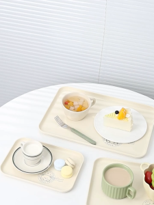 Encora Minimalist Serving Tray Dulang Hidangan Minimalis Nordic Dessert Snack Tray Korean Style Plate