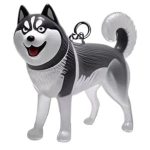 Available Transparent Fur Storage Dog Keychain Adorable 3D Puppy Hair Box Keyring Creative Gift Key Chain Bag Accessory 1pcs