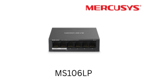 Mercusys MS106LP 4 Port POE 10/100 Mbps + 2 100mbps Uplink Network Poe Switch 40Watt 250m MS106LP