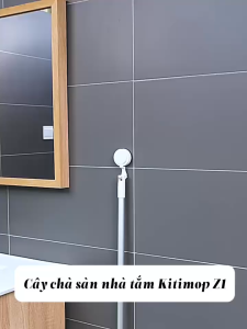 Cây Chà Sàn Nhà Tắm KITIMOP Z1 Chổi Cọ Sàn Và Gạt Nước Đa Năng 2 Trong 1 Cán Điều Chỉnh Chiều Dài
