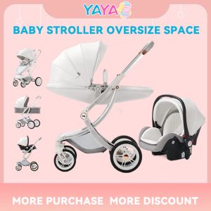 Eggshell stroller Baby Stroller Oversize space  High Landscape 2 ways push Rubber wheel Foldable 0-3