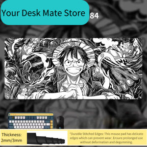 Office Slip-resistant Dirt-proof Mouse Pad Boys Anime ONE PIECE Leather Mouse Pad Roronoa Zoro Large Size Gaming Keyboard Pad