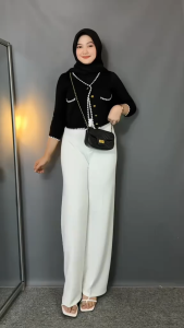 Celana Kulot Wanita SCUBA Premium Import Tebal Trendy