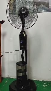 Air Cooling Electric Fan Stand with Remote Control Water Mist Fan Heavy Duty Inverter Industrial Spray Fan with Wheels 4L Water Tank 3 Speeds Strong Wind Humidifier For Home Office Warehouse Restaurant Hotel School