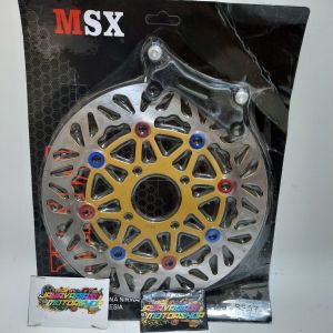 PIRINGAN  CAKRAM DEPAN VARIASI DISC BRAKE ROTOR BLACK SERIES 260MM MODEL PSM BULAT PLUS BREKET 260MM PNP HONDA BEAT/ SCOOPY/ SPACY/ VARIO/ GENIO