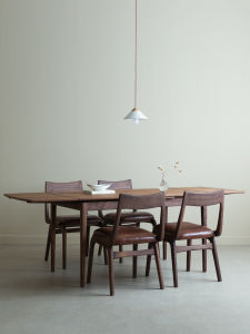 North American Black Walnut Solid Wood Retractable Dining Table Log Foldable Multi-Functional Dining Table Minimalist Long Small Apartment Desk