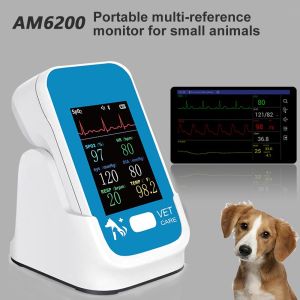Sinohero AM6200 Veterinary Patient Monitor Pet Dog Animal Monitor Bluetooth APP Vital Signs SpO2/HR/Temp/ECG/RR/NIBP Multi-parameter