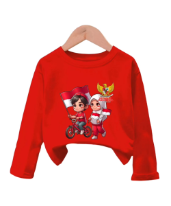 Atasan Kaos HUT RI 17 AGUSTUS Untuk Anak Laki Perempuan Usia 1-12 Thn