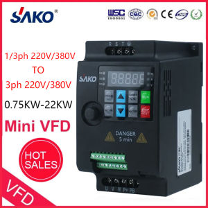 【Brand Designated Store】SAKO SKI780 380V 0.75KW/1.5KW/2.2KW/4KW/5.5KW 220V 1HP Mini VFD 3-Phase Input 3-Phase Output Variable Frequency Converter for Motor Speed Control Frequency Inverter Micro VFD Inverter Motor Inverter