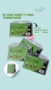ID Card Karet T-014H Transparan / Frame ID Card Karet Horizontal