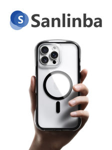 เคสโทรศัพท์แบบซิมเมทริกส์ Sanlinba MagSafe สำหรับ Apple iPhone 16 pro Max/15 pro แบบโปร่งใส ป้องกันการตกหล่น ดีไซน์เรียบง่าย สำหรับผู้ชายและผู้หญิง