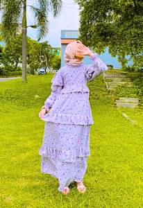 Jasmeen Dress Gamis Anak Cringkle Motif Premium 2-10 Tahun