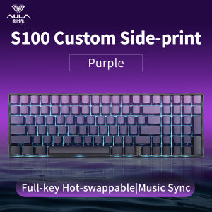 AULA | AULA S100 Mechanical Keyboard Custom 100% Layout Backlight Wireless Bluetooth Mechanical  Gaming Keyboard
