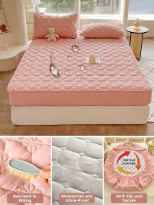 MENGWEIJUE | Waterproof Breathable Machine Washable Cat Urine Resistant Mattress Protector