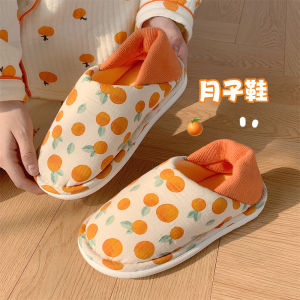 Dép Vải Cotton Chống Trượt Mùa Xuân Thu Cho Bà Bầu Dép Cotton Thoải Mái Đế PVC Màu Cam Cho Bà Mẹ Sau Sinh