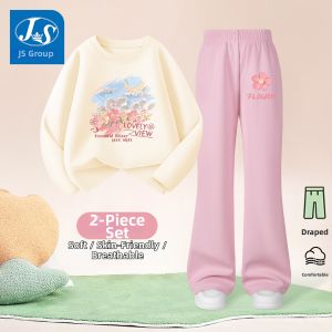 JS | Stylish New Autumn Girl Set Flared Pants
