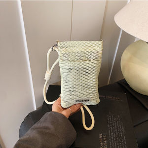 Convenient Double Layer Mesh Storage Bag Shoulder Crossbody Bag for Easy Travel Viaback Brand Family Storage Tools