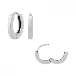 Huggie Hoop Earrings ต่างหูห่วง (คู่) สแตนเลส เกรด 316L