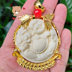 (Có Video) Mặt Dây Chuyền Phật Di Lặc Trái Ngà Cao Cấp - Đeo May Mắn Bình An - Lokalo 23922