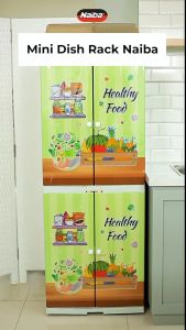 NAIBA - RAK PIRING PLASTIK SUSUN 4 MINI DISH RACK LEMARI PENYIMPANAN MAKANAN SERBAGUNA [NAIBOX]