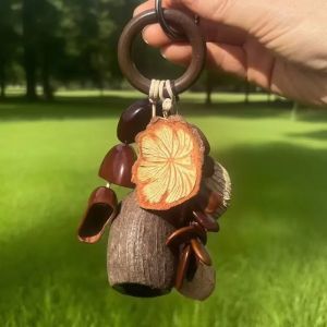 Creative Fruit Shells Craft Decor DIY Ancient-style Plant Childrens Crafts Nice Handcrafted Toy Pleasant Wind Chimes Pendant