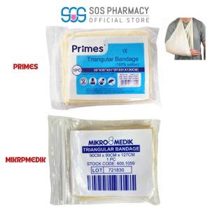 Primes/Mikromedik Triangular Bandage (Kain Anduh) Cotton 100% | 1Pcs