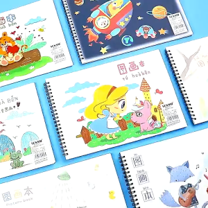 Estation - Sketchbook A4 Buku Gambar Anak Astronot Jilid Spiral Kertas Tebal 30 Lembar