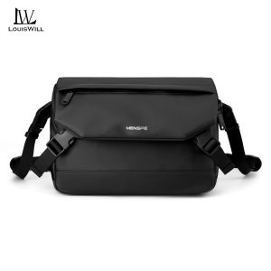 LouisWill Men Crossbody Bag Fashion Shoulder Bags Messenger Bag Waterproof Oxford Cross Body Bag Large Capacity Sling Bags Simple Casual Sport Street Bag for Student Teenager