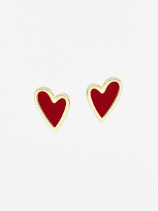HEFANG Jewelry | Luxury Heart-shaped Earrings 14k Gold