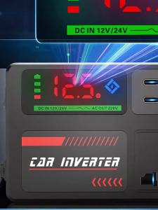 JOYCS | High Power Quick Charge Car Inverter 12V 24V to 220V