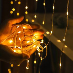 LED Curtain String Lights USB Powered Wedding Fairy Lights Garland For Christmas New Year Garden Party Camping Terrace Decor