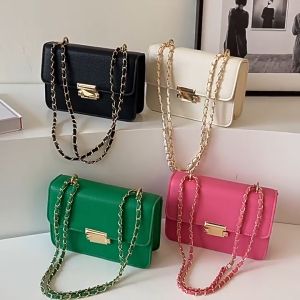 Túi nữ đeo chéo sang xinn mịn túi xách nữ dáng xinh khoá Miu da gạo cá tính Thanhthushop68 868