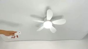 Quạt trần loại nhỏ D52cm có đèn led nhiều chế độ đui xoáy E27 kèm remote (điều khiển từ xa)