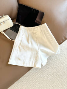 CHOEFULYN | Elegant White High Waist Loose Wide-leg Shorts