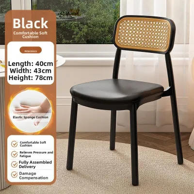 New 2025 Rattan Style Plastic Backrest Leisure Chair Stackable For Home and Business Use