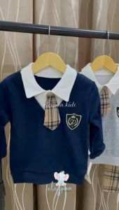 Setelan Kemeja Dasi Sweater Anak Laki Laki Lengan Panjang Import PREMIUM Quality