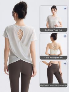 drur | Yoga Running Training Set Sleeveless Backless