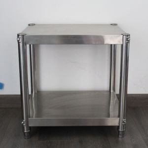 Stainless Steel Two-Layer Soup Pot Rack Rice Noodle Barrel Rack Disinfection Cabinet Pad High Bottom Kitchen Storage Shelf