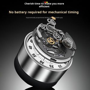 Multi-function Circular Timer Mechanical Timer Student Self-regulatory Time Manager with magnetic Visual Timer Kitchen stainless Steel reminder