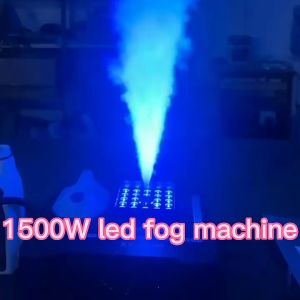 SHOW TIME Mesin Kabut Asap Disco DJ Party Night Club Efek Panggung Profesional 24 Led RGB 1500W Control DMX512 Remot Kontrol CHX302 - 7RLL8SBK