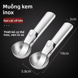 Muỗng Đào Kem Đa Năng 304 Thép Không Gỉ