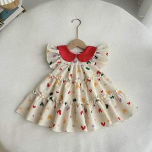 (4-28kg) Đầm Váy Babydoll Tim Tầng NHÍM XÙ KIDS Cho Bé Gái 1 Tuổi - 8 Tuổi V108