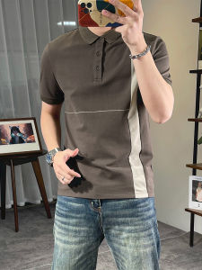 Áo Thun Polo Cổ Polo Tay Ngắn Dáng Ôm Phong Cách Hong Kong Thời Trang Công Sở Thường Ngày Mùa Hè Cotton Polyester Nylon