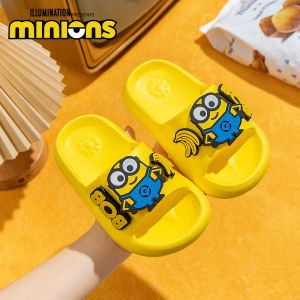 New Yellow Man Parent-Child Childrens Slippers Indoor Anti-Slip Summer Cute Boys Girls Soft Bottom Medium Large Children Sandals
