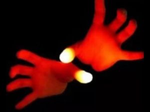 1 pair Magic Trick Fingers Light Up Flashing Fingers Thumb Tips Magic Trick Fingers Appearing Light