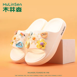Mulinshan Childrens Indoor Slippers Anti-Slip Princess Style EVA Material Comfortable Soft Bottom Girls Summer Slippers