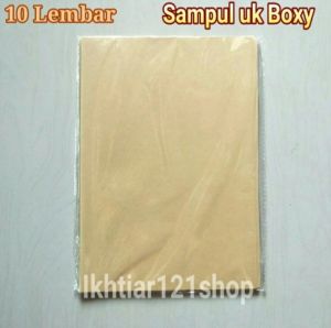1 pack 10 lembar Sampul Buku cokelat BOXY Samson tebal polos