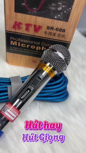 [BH 06 THÁNG]Micro có dây karaoke sunrise SR-688 - Hút Âm - Giảm Hú Rít - Hát Cực Nhẹ