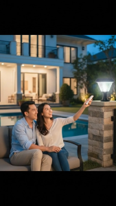 Đèn LED Sân Vườn DSY 3W RGB 3 Chế Độ Đèn Trụ Cổng Hàng Rào Nhựa ABS 21x16cm 3 Mẫu Trang Trí Đẹp