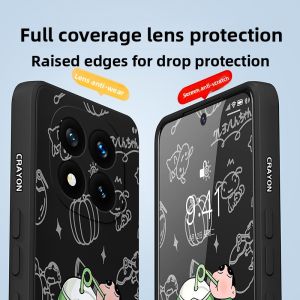 Redmi Note14 pro Silicone Phone Case Full Cover Anti-Fall Mens Womens High-End Feelings Protective Shell for Xiaomi Phones